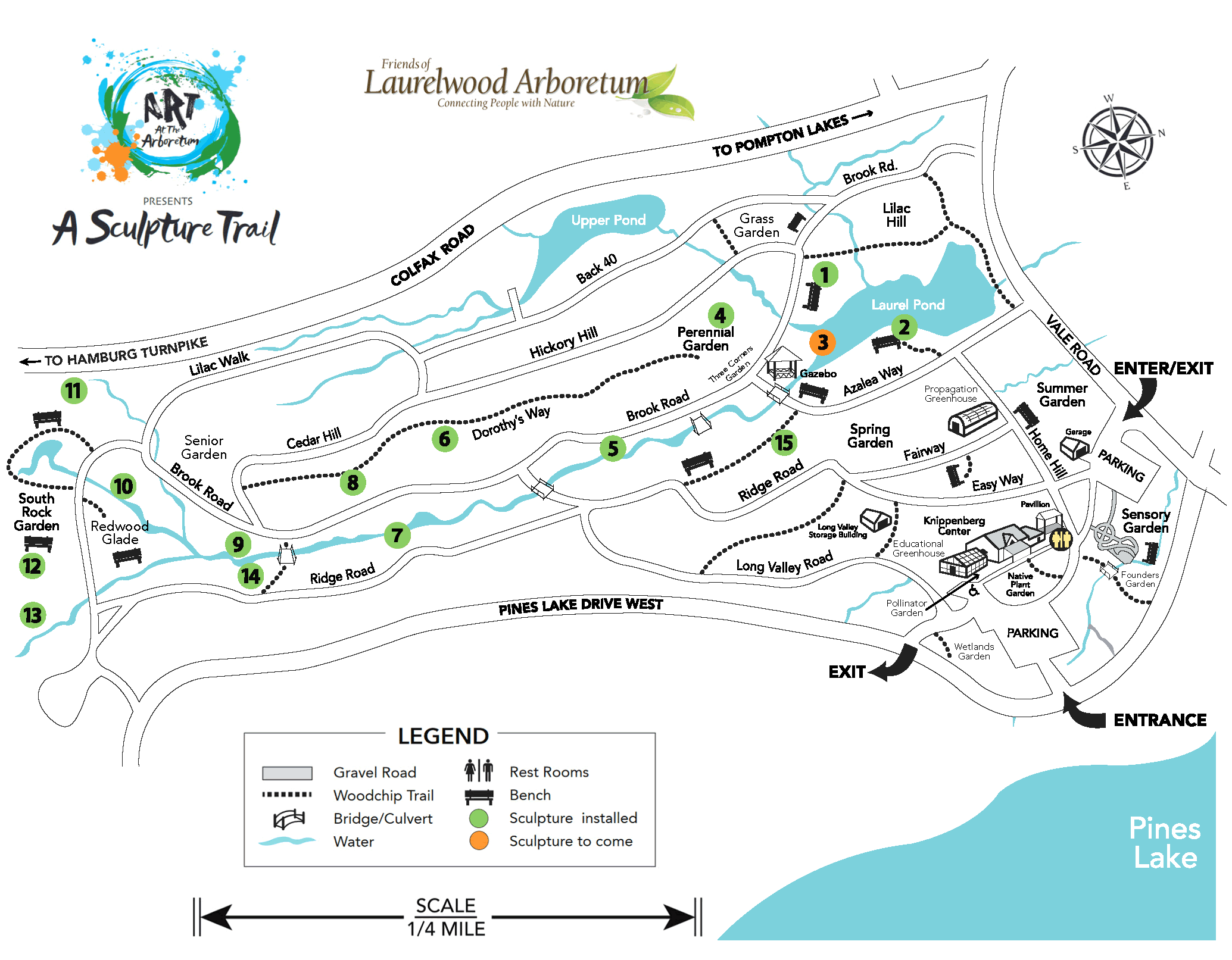 Sculpture Trail map w/ hotspots